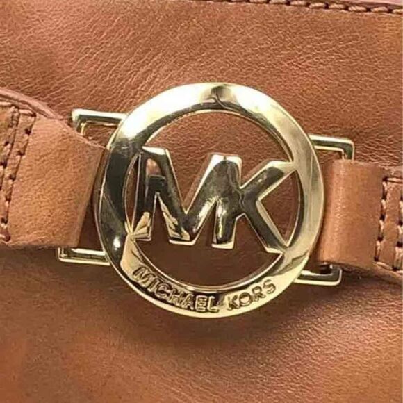 Michael Kors MK Designer Wyatt Brown Leather Stiletto Heel Ankle Bootie 7.5 - Picture 9 of 12